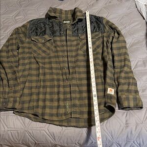 Howler Brothers  Green and Black Plaid Shirt